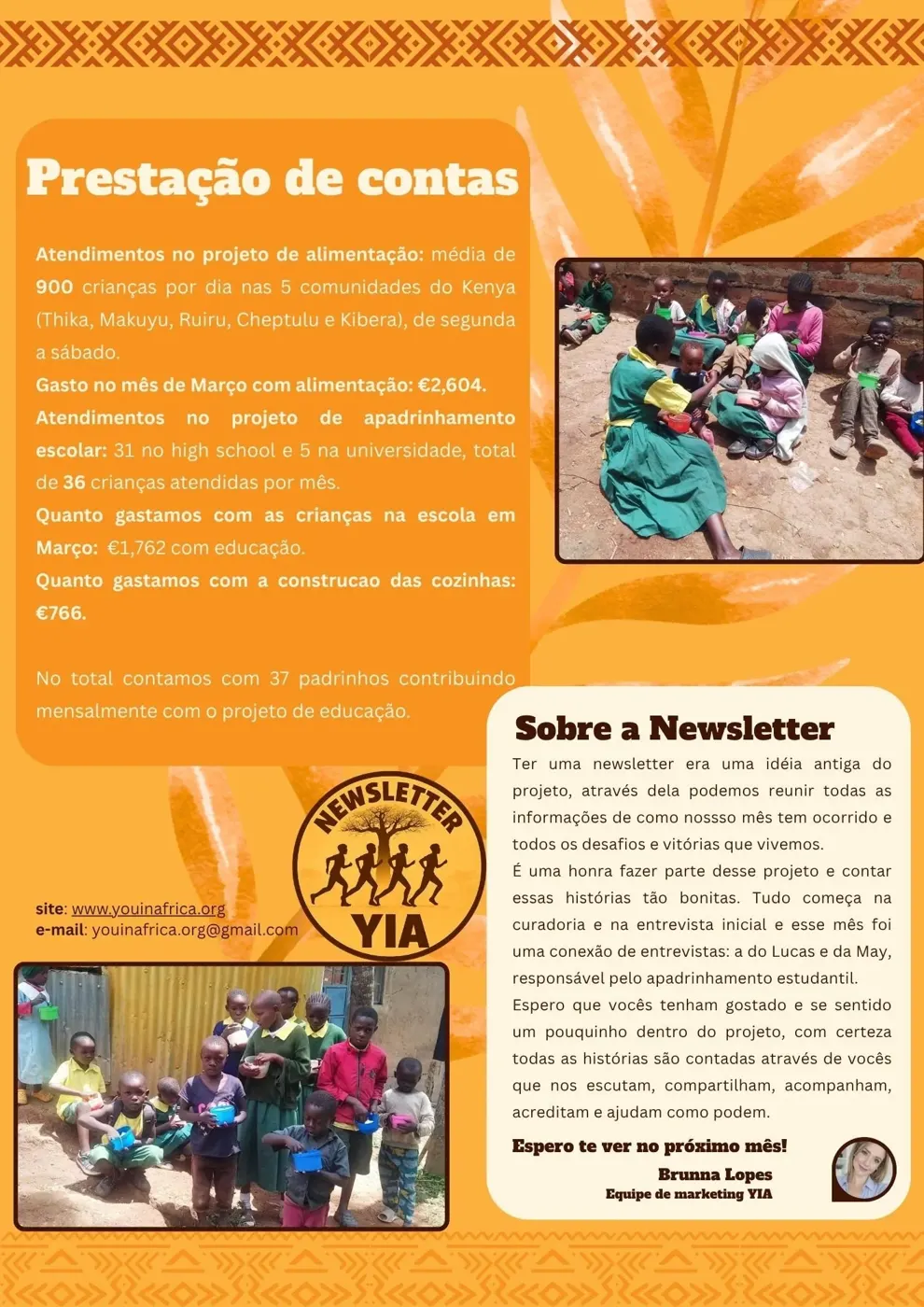 Apadrinhamento estudantil: alimentando sonhos — Newsletter Abril 2026