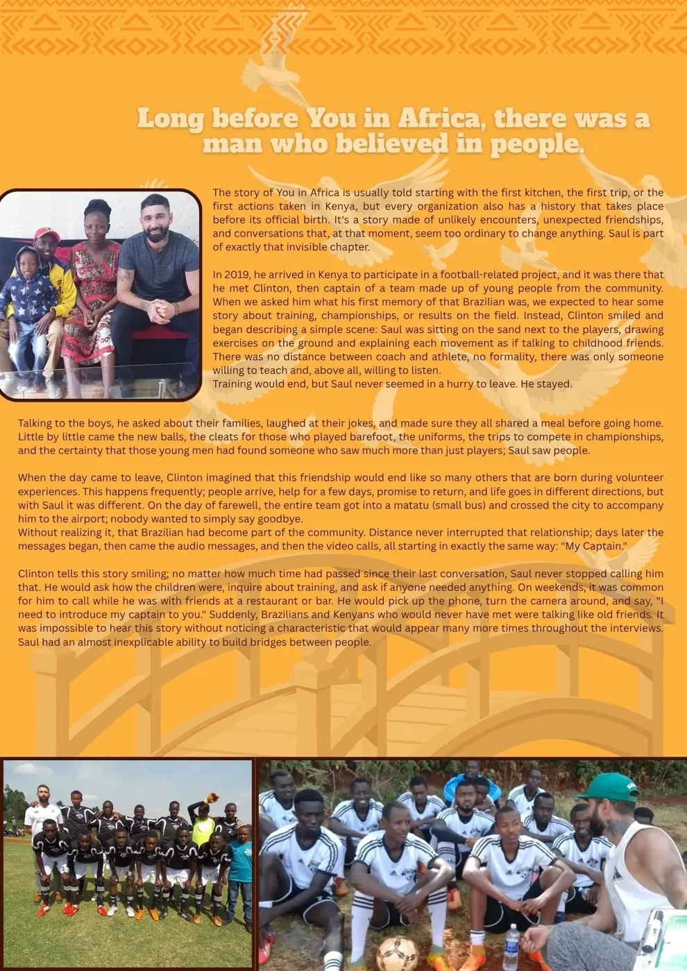 A tribute to Saul — Newsletter August 2026
