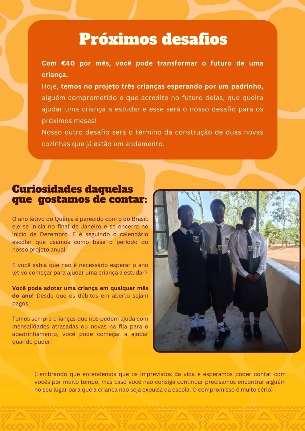 Apadrinhamento estudantil: alimentando sonhos — Newsletter Abril 2026