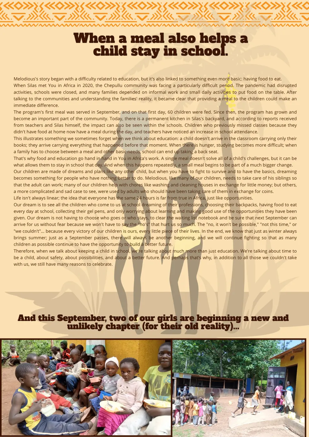 What changes when a child believes in their own future? — Newsletter September 2026