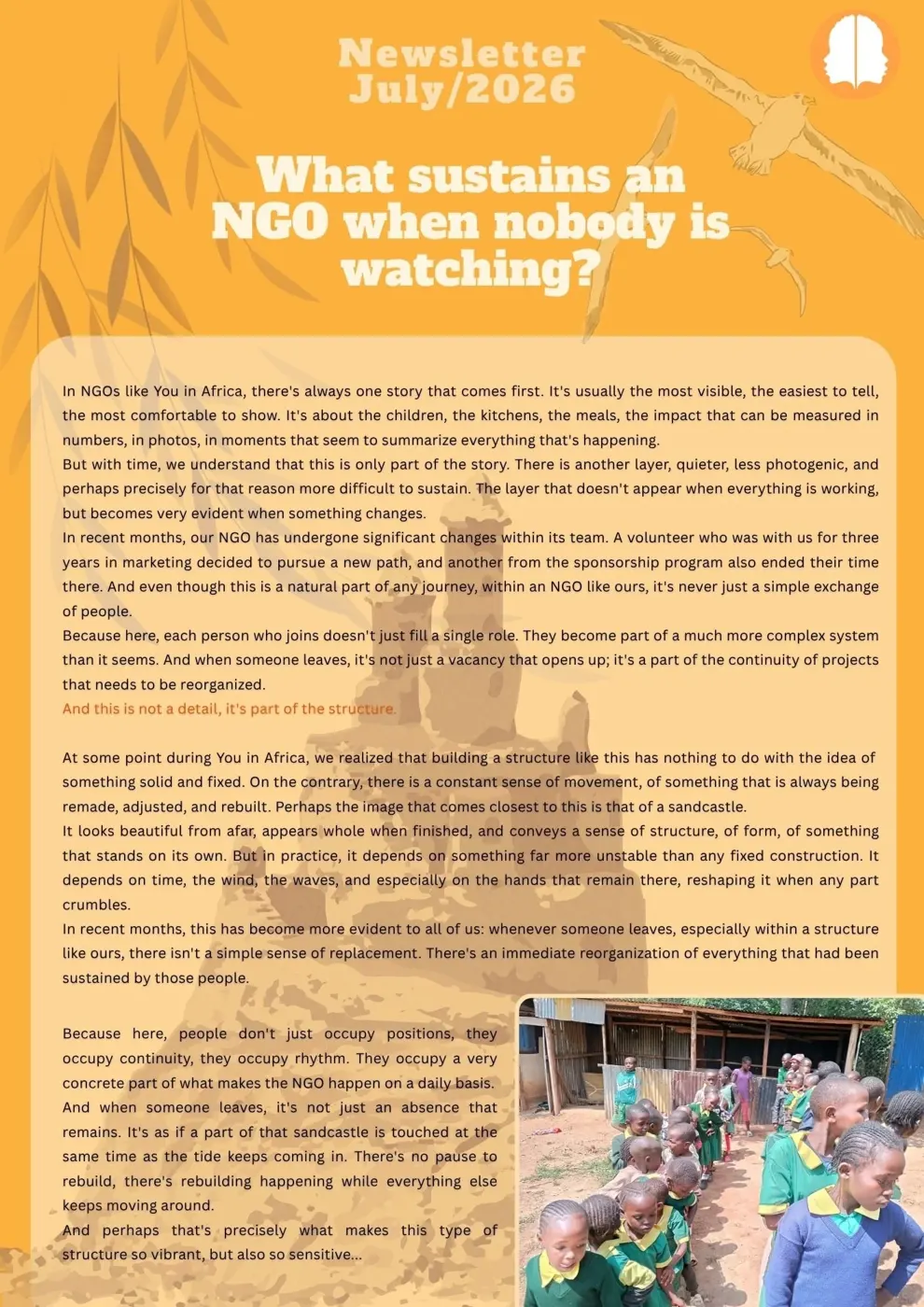 The unseen side of an NGO — Newsletter July 2026