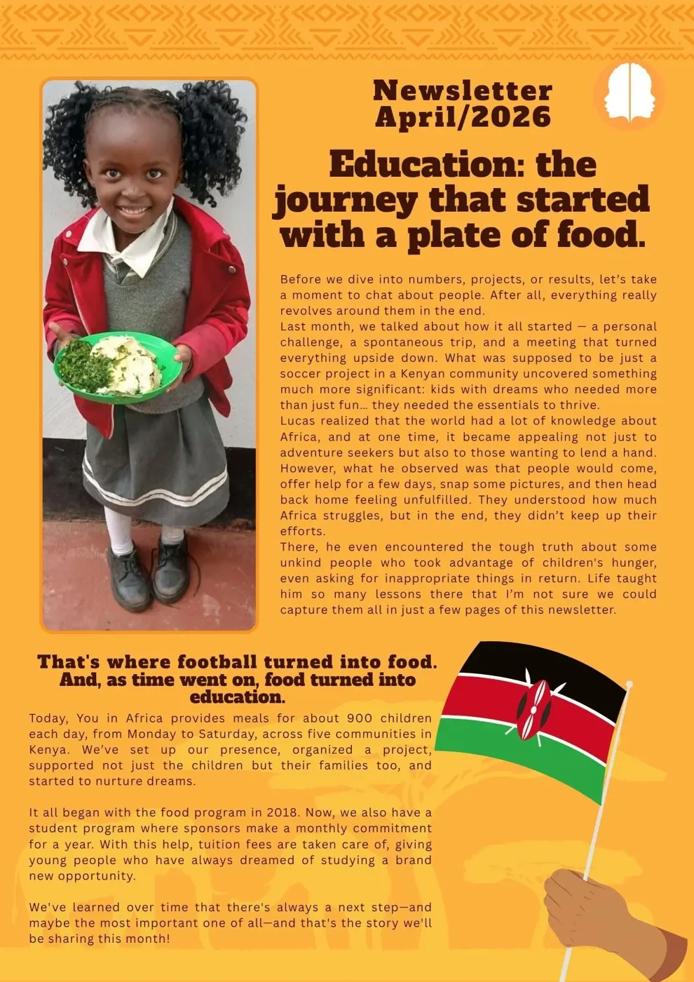 Student sponsorship: fueling dreams — Newsletter April 2026